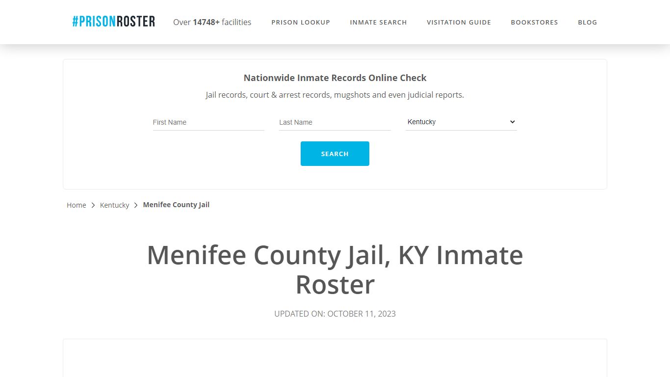 Menifee County Jail, KY Inmate Roster - Prisonroster